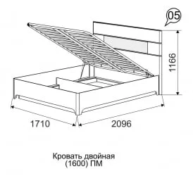 Кровать Танго 5 с подъемным механизмом