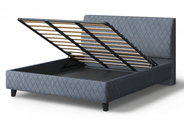 Кровать Хилтон, 2000 * 1200 мм, серый