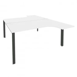 Рабочая станция на П-образном м/к ОНИКС О.МП-Д.СА-4 Белый Бриллиант/Антрацит / ONIX O.MP-D.SA-4