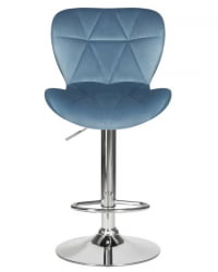 Стул барный ДОБРИН БАРНЙ (пудрово-голубой велюр (МДЖ9-74)) 2 шт / DOBRIN BARNY (MJ9-74))