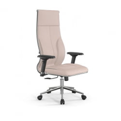 Кресло руководителя Мetta L 1m 46/4D Infinity Easy Clean (MPES) Комплект 7 Молочное