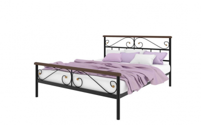 Кровать 140 на 190 Эсмеральда plus 1400х1900 Черная