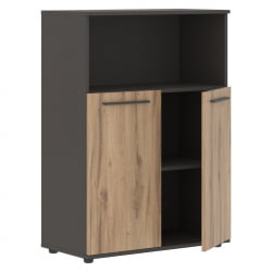 Шкаф с глухими малыми дверьми ЕДИС ЕМCС 85.3 Дуб Денвер светлый Мокко Мокко / EDIS EMCS