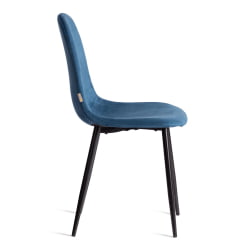Стул BREEZE (mod. JSC-58) Велюр/металл , 44 х 53 х 86 см, Blue (синий) HLR63 / черный