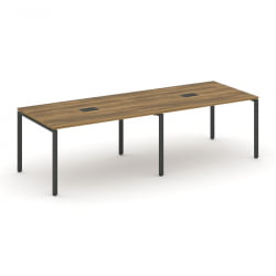 Стол переговорный (2 столешницы) CОНCЕПТ CН.ПРГ-022 Сандал Янтарный Антрацит / CONCEPT CN.PRG-022