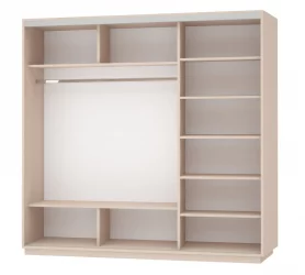 Шкаф-купе трехдверный Экспресс Трио Элемент 1800х2400h Дуб молочный