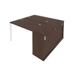 Рабочая станция с опорным шкафом-купе Metal System Б.РС-СШК-1.2 Венге/Белый Рабочая станция с опорным шкафом-купе Metal System Б.РС-СШК-1.2 Венге/Белый