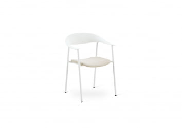 Стул Eila с подушкой пластик белый
