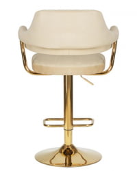 Стул барный ДОБРИН CХАРЛЙ ГОЛД (бежевый велюр (МДЖ9-10)) 2 шт / DOBRIN CHARLY GOLD (MJ9-10))