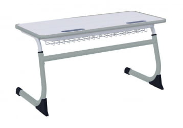 Парта двухместная регулируемая по высоте СМАРТЙ (рост 5-7) Серый/Серый / SMARTY