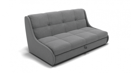 Диван Куба 1400 (ЗР) Цвет фасада: Светло серый; Тип: Прямой; Материал фасада: Металл/Велюр