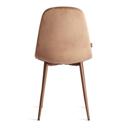 Металлический стул BREEZE (mod. JSC-58) Велюр/металл , 44 х 53 х 86 см, Dark brown (темно-коричневый) HLR11/ орех