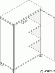 Шкаф для документов Л.Ш-4 Орех Шкаф для документов Л.Ш-4 Орех