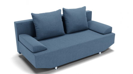 Диван велюр Сити (ЗР) Цвет фасада: Голубой; Тип: Прямой; Материал фасада: Металл/Велюр