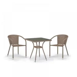 Комплект плетеной мебели T282BNT/Y137C-W56 Light brown 2Pcs Комплект плетеной мебели T282BNT/Y137C-W56 Light brown 2Pcs