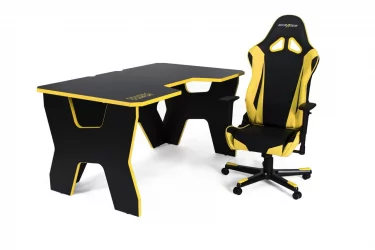 Стол геймерский Генериc Комфорт Гамер2/ДС/НЙ Желтый Черный / Generic Comfort Gamer2/DS/NY