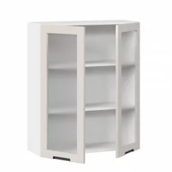 Шкаф кухонный 800 высокий со стеклом Джамис ЛД 296.460.000.114 Белый Кашмир