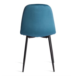 Стул для кухни BREEZE (mod. 4724) Велюр/металл , 44 х 53 х 87 см, Dark turquoise (темно-бирюзовый) HLR62 / черный