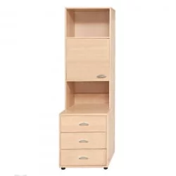Стеллаж открытый Modul 4 с тумбой, ящиками и дверкой Клен Стеллаж открытый Modul 4 с тумбой, ящиками и дверкой Клен
