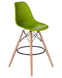 Стул барный ДОБРИН ДСВ БАР (ножки светлый бук, цвет сиденья салатовый (Г-08)) 2 шт / DOBRIN DSW BAR (G-08))