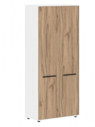 Шкаф с глухими дверьми EDIS EHCS 85.1 Дуб Денвер светлый Черный Белый