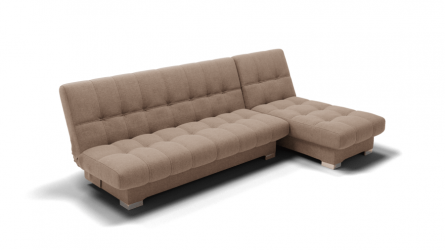 Диван Хьюстон-2 угол левый/правый (ЗР) Цвет фасада: Светло коричневый; Тип: Левый/правый; Материал фасада: Металл/Велюр