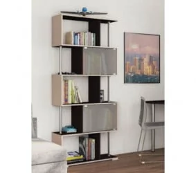Стеллаж Style-4 Ясень шимо темный-ясень шимо светлый Стеллаж Style-4 Ясень шимо темный-ясень шимо светлый