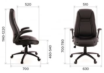 Кресло для руководителя Еверпроф Тренд ТМ Экокожа Черный / Everprof Trend TM