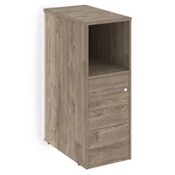 Тумба с подсветкой 5 ящиков TIP-ON завершающая, левая ONIX O.R-TV-5TIP.S(L) Тиквуд Темный