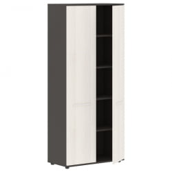 Шкаф с глухими дверьми ЕДИС ЕХCС 85.1 Ясень Траун Белый Мокко / EDIS EHCS