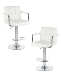 Стул барный ДОБРИН КРУГЕР АРМ (белый) 2 шт / DOBRIN KRUGER ARM