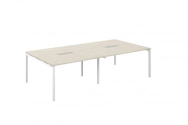 Стол переговорный Сигма СГ.275.ОЛ.44.ВХ Дуб светлый Белый / Sigma SG.275.OL.44.WH