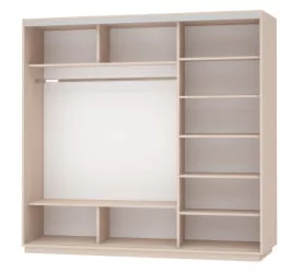 Шкаф-купе трехдверный Экспресс Трио Элемент 2400х2200х Белый снег / 2400х2200h