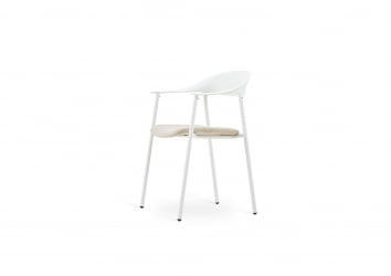 Стул Eila с подушкой пластик белый