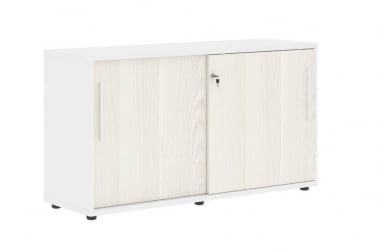 Шкаф с дверьми-купе ЕДИС ЕЛC 1343 Ясень Траун Белый Белый / EDIS ELC