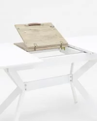 Стол обеденный раскладной Орландо 120-160 Белый