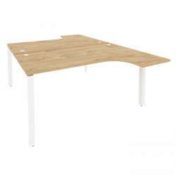 Рабочая станция на П-образном м/к ОНИКС О.МП-Д.СА-4 Тиквуд Светлый/Белый / ONIX O.MP-D.SA-4
