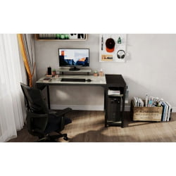 Письменный стол с полками EUREKA ZX-SS140B-OGB с шириной 140 см Oak Grey