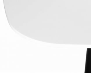 Дизайнерский стол DOBRIN OTIS (белая столешница, черное основание)