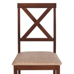 Стул обеденный Хадсон/Hudson (2 шт.в упаковке) дерево гевея/мдф, cappuccino (темный орех), ткань кор.-зол. (1505-9), 44x42x89 см