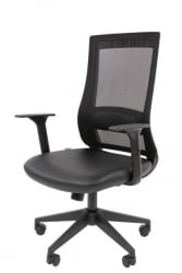 Офисное кресло CХАИРМАН 500 ЛТ (ЛТ) ЭКО Б/П экокожа Черный / CHAIRMAN (LT)