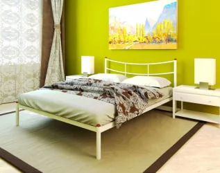 Полутороспальная кровать София 1400х1900 Желтая