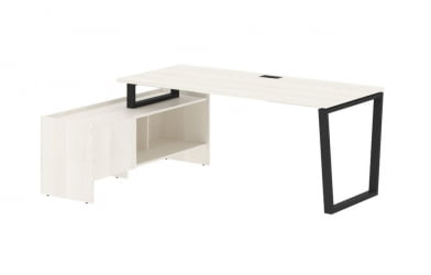 Стол с тумбой EDIS EVCT 19814 Ясень Траун Черный