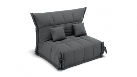 Диван Джаз 1200 (ЗР) Цвет фасада: Светло серый; Тип: Прямой; Материал фасада: Металл/Велюр