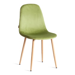 Стул для кухни BREEZE (mod. JSC-58) Велюр/металл , 44 х 53 х 86 см, Green (зеленый) HLR54 / натуральный