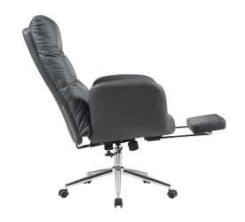 Кресло руководителя ТопЧаирс Солид с оттоманкой серый / TopChairs Solid