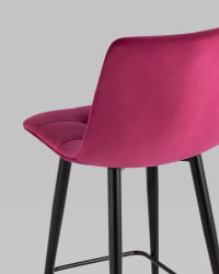 Стул полубарный Джанго 60 см велюр Винный