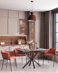 Стол раскладной Мармер 120-180*80*76 см керамика антрацит / Marmer