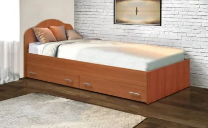 Кровать 90 на 190 с ящиками на уголках №3 ЛДСП 900*1900 Венге