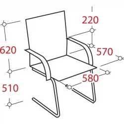 Конференц-кресло EChair-515 VR Черное